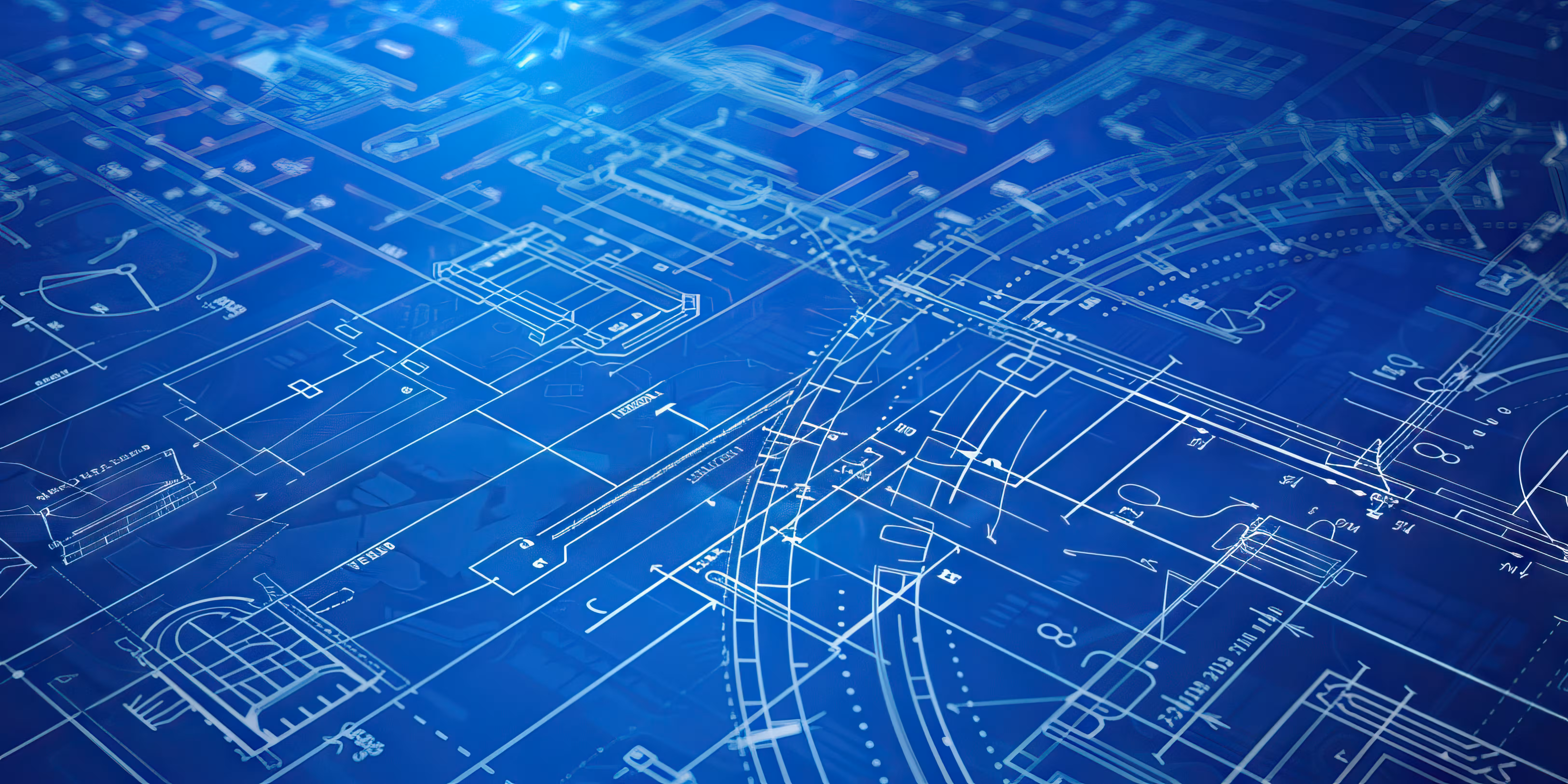 Architectural concentric-circle blueprint - enterprise deals and win rate.