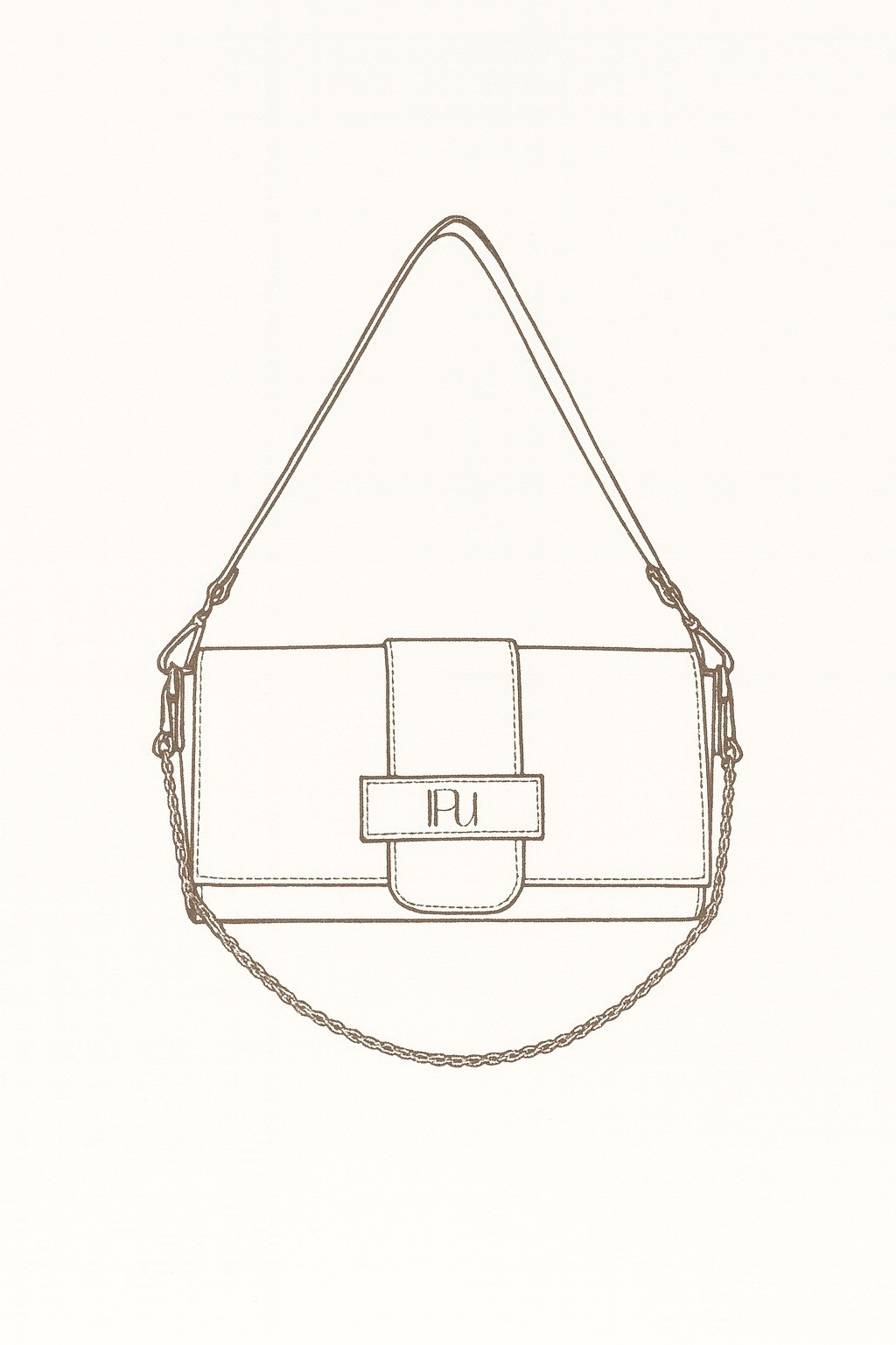 dessin du sac baguette maison Ervée