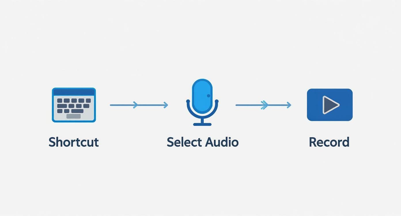 Infographic about how to screen record with sound