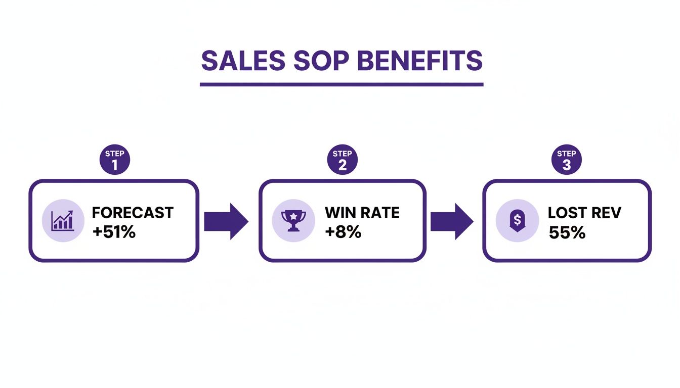 Infographic about sales standard operating procedure