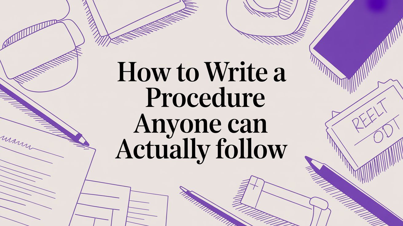 How to Write a Procedure Anyone Can Actually Follow