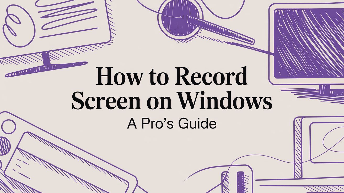 How to Record Screen on Windows A Pro's Guide
