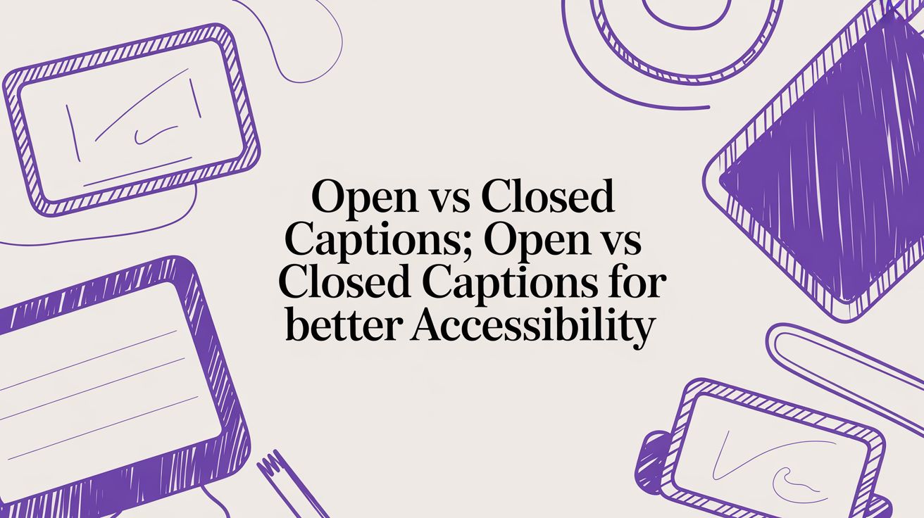 Open vs Closed Captions: open vs closed captions for better accessibility