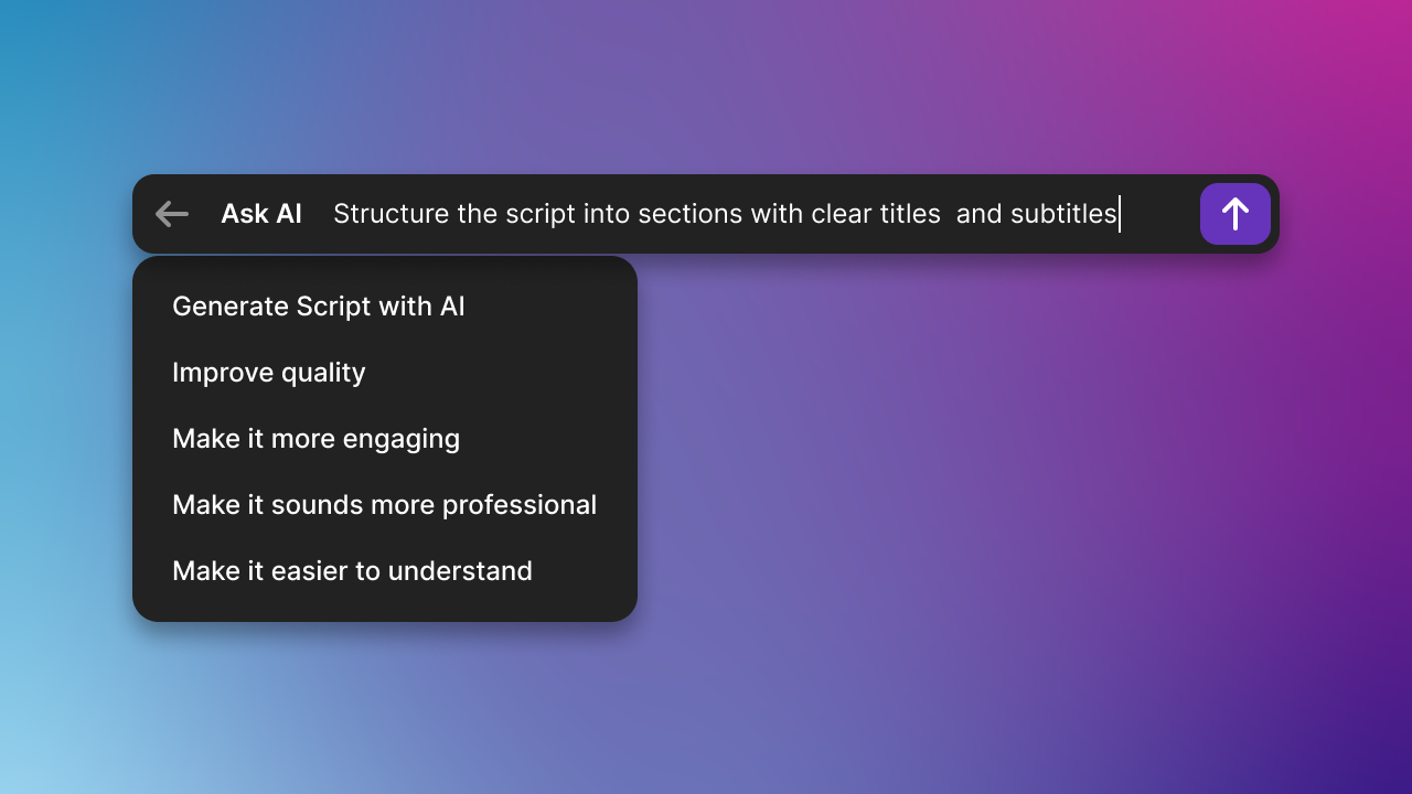 AI script generation