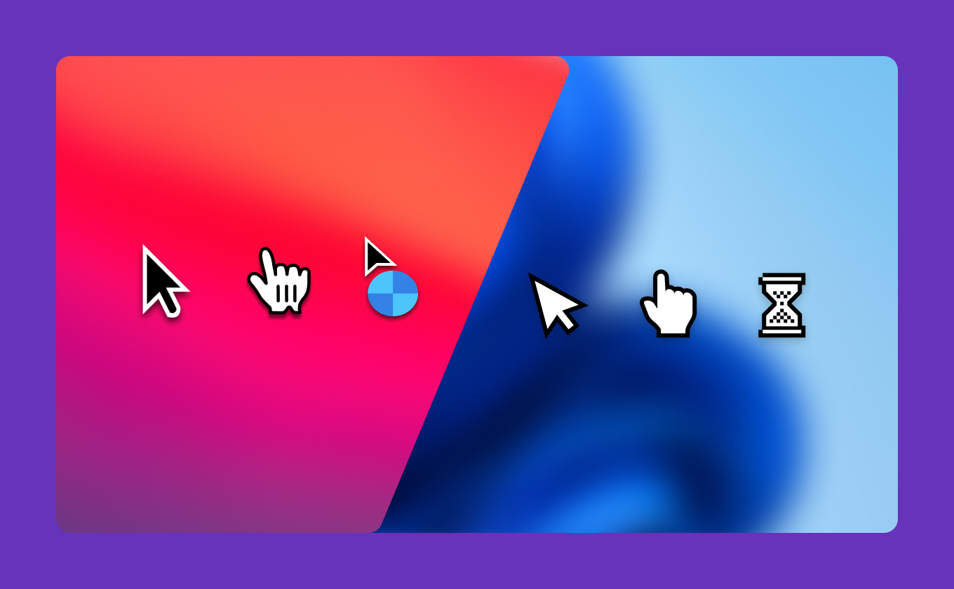 high resolution cursors, multiple cursor styles, crisp visual clarity, customizable cursor options