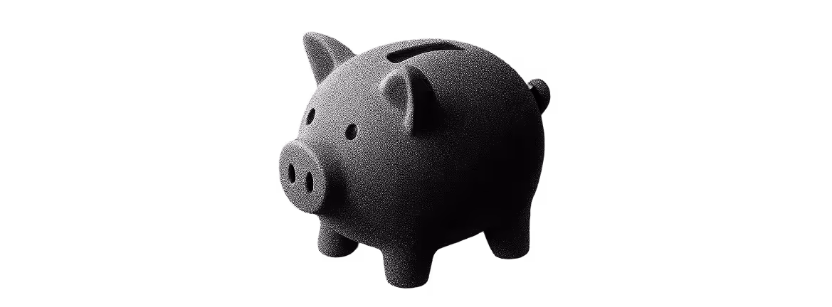 una hucha cerdito