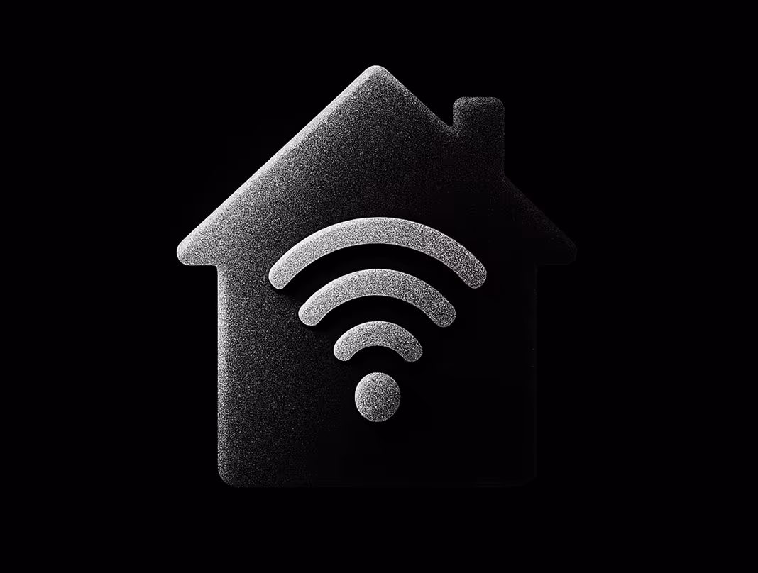 Una casa con el símbolo de wifi