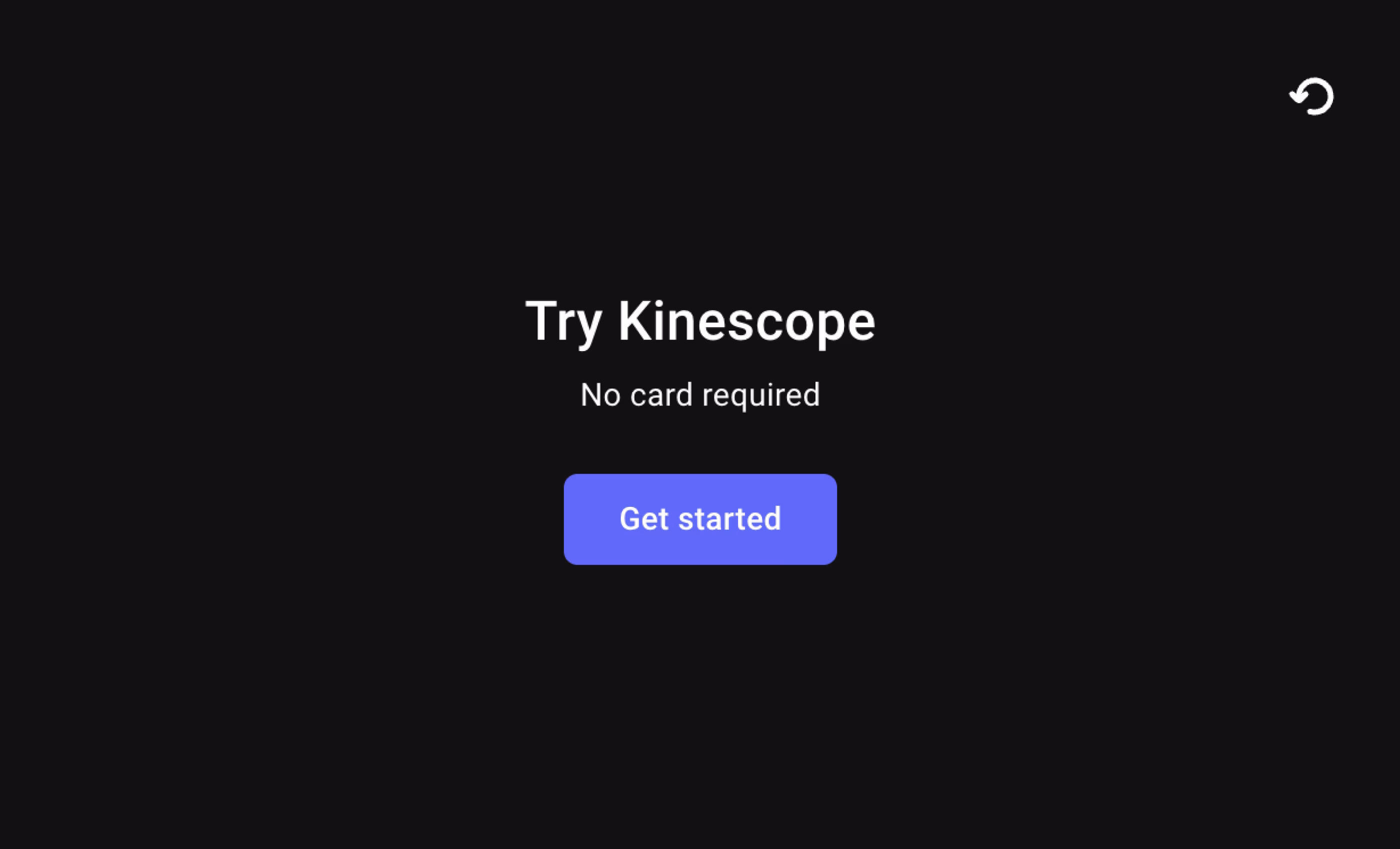Player dedicado limpo com CTA visível e sem recomendações.
