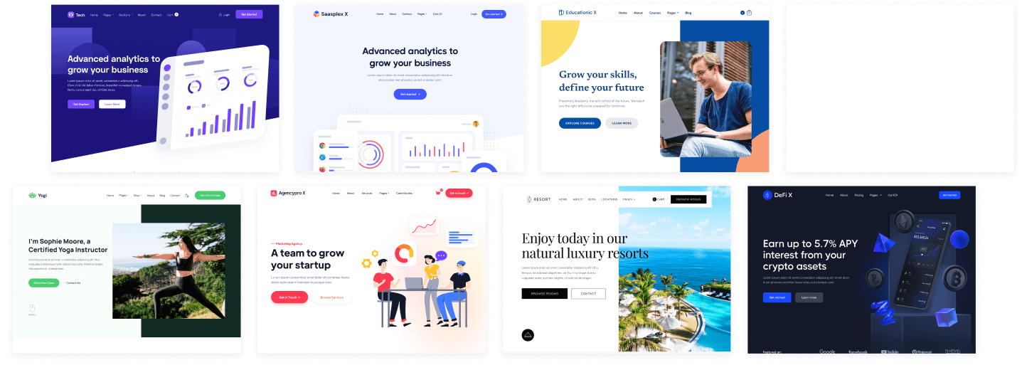 GradientPro - Browse All Templates - Dark Mode Agency Webflow Template