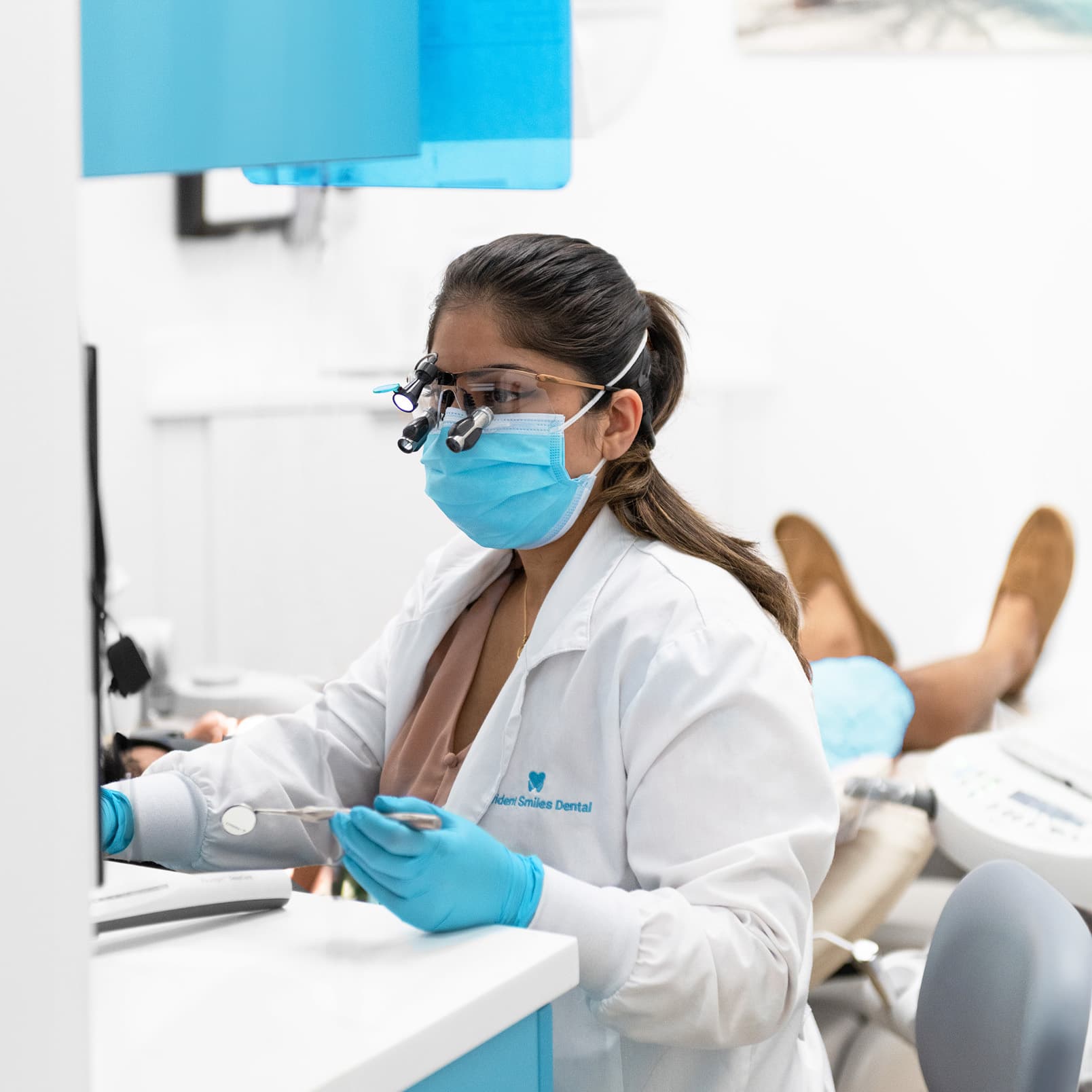 Dental marketing and branding doctor working