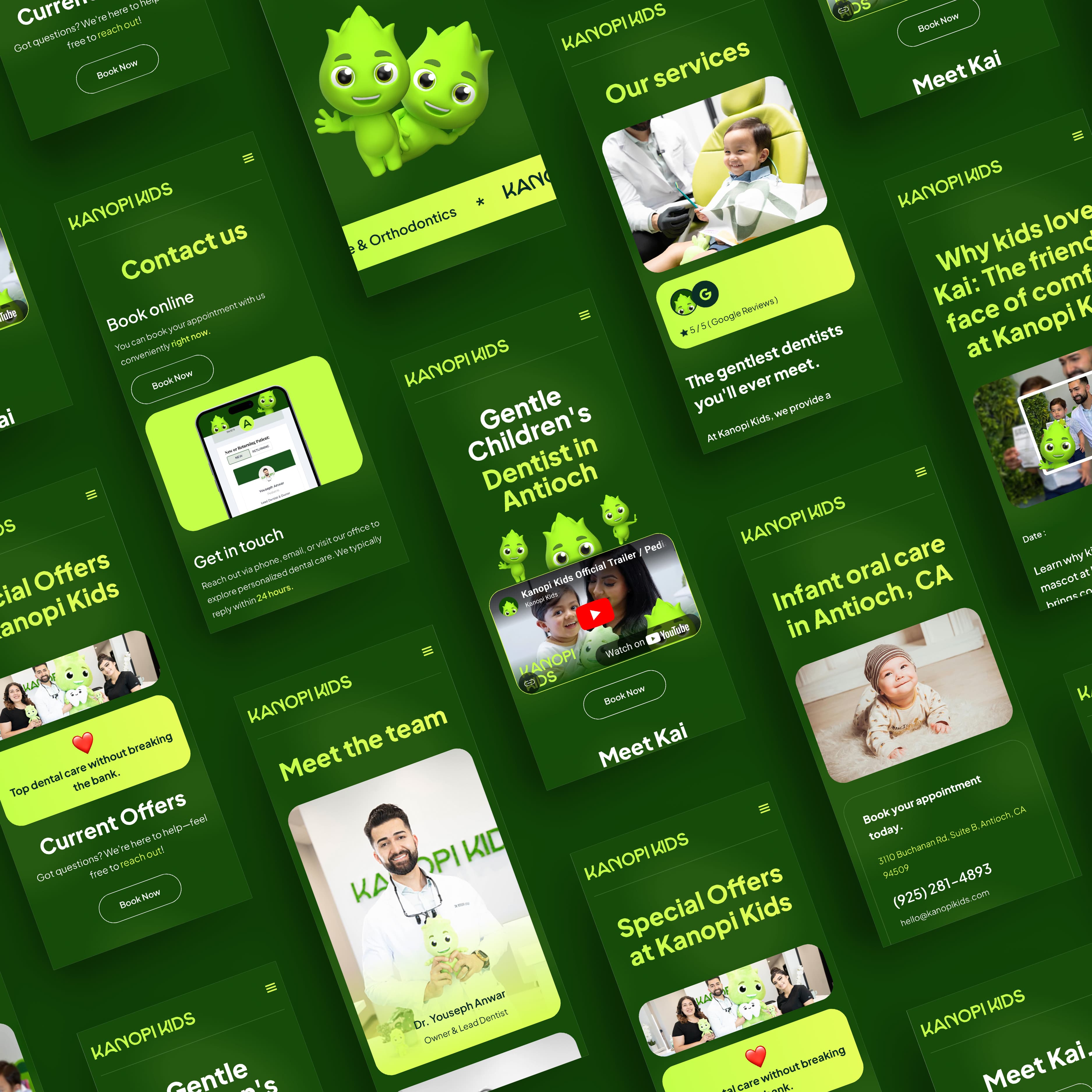 Dental marketing and branding website mobile mockups