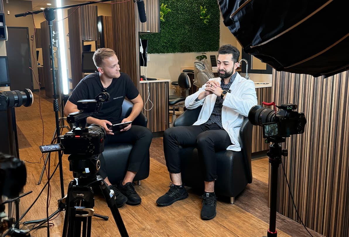 Dental marketing and branding behind the scenes with doctor