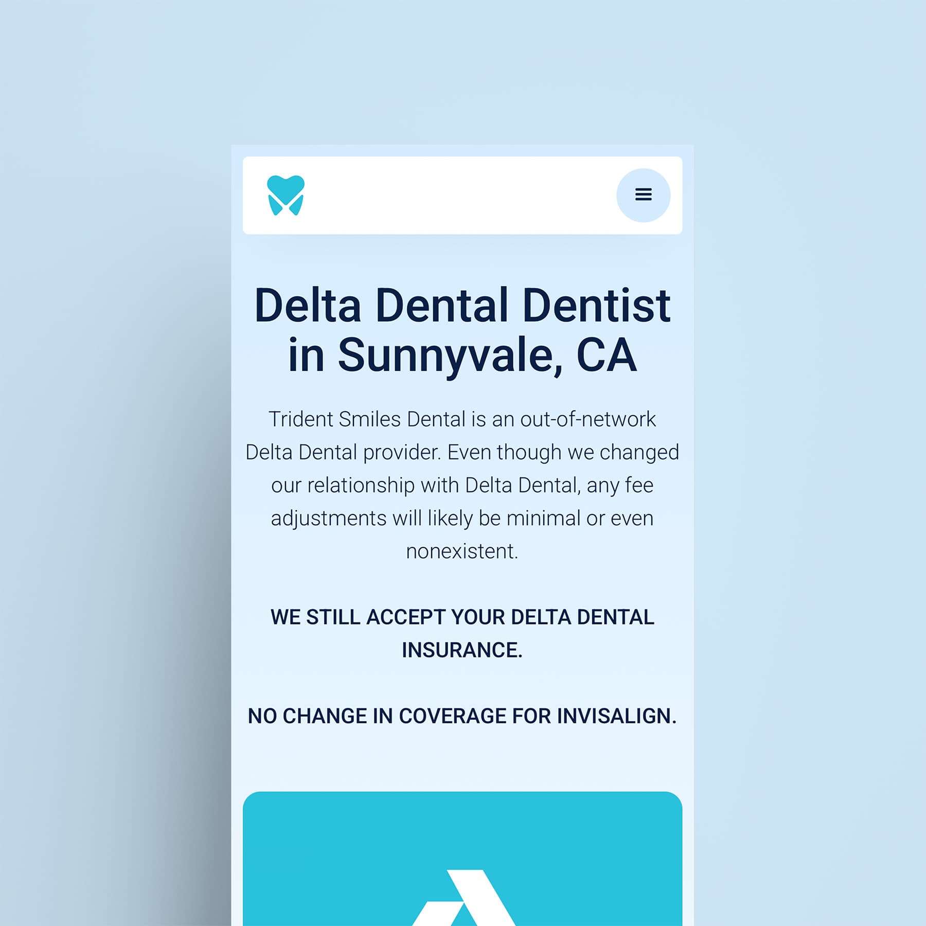 Dental marketing and branding website mockups