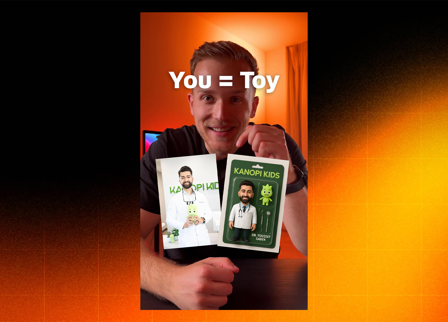 Bored of the usual dental clinic content? Try something different: turn yourself into a toy