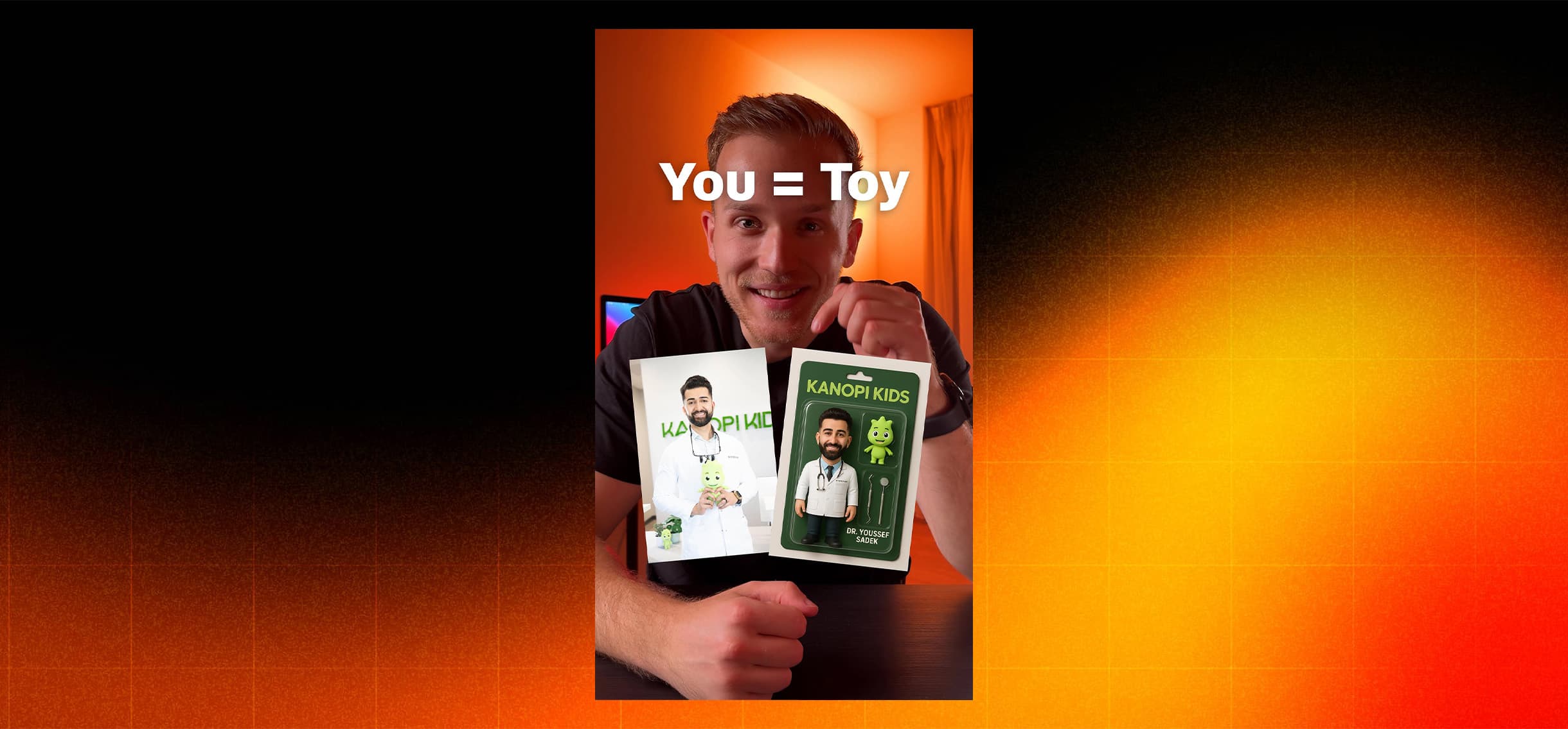 Bored of the usual dental clinic content? Try something different: turn yourself into a toy