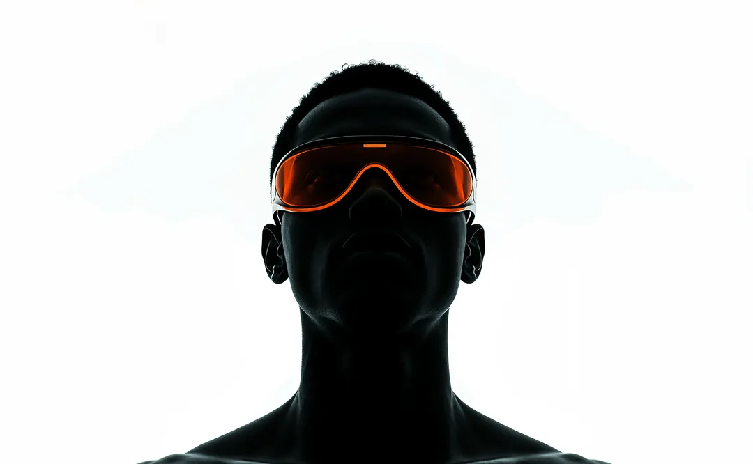 man with white background