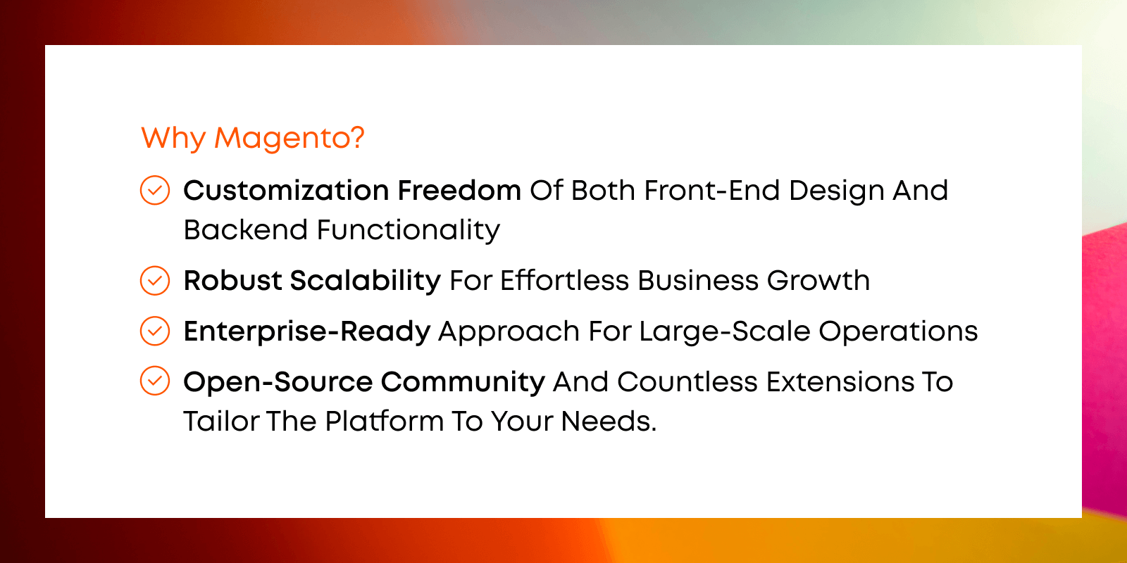 Why Magento?