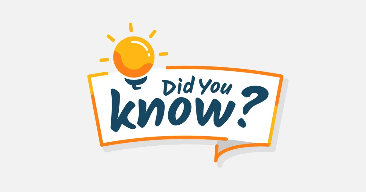 Did you know? text with light bulb label concept illustration flat design.