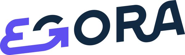 Purple egora logo.