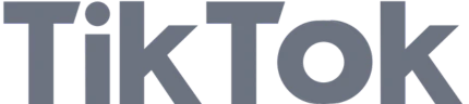 Gray TikTok logo.