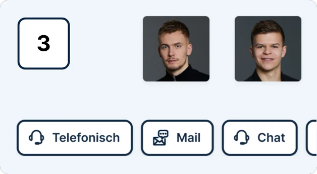 Screenshot for contact options to reach the egora team.