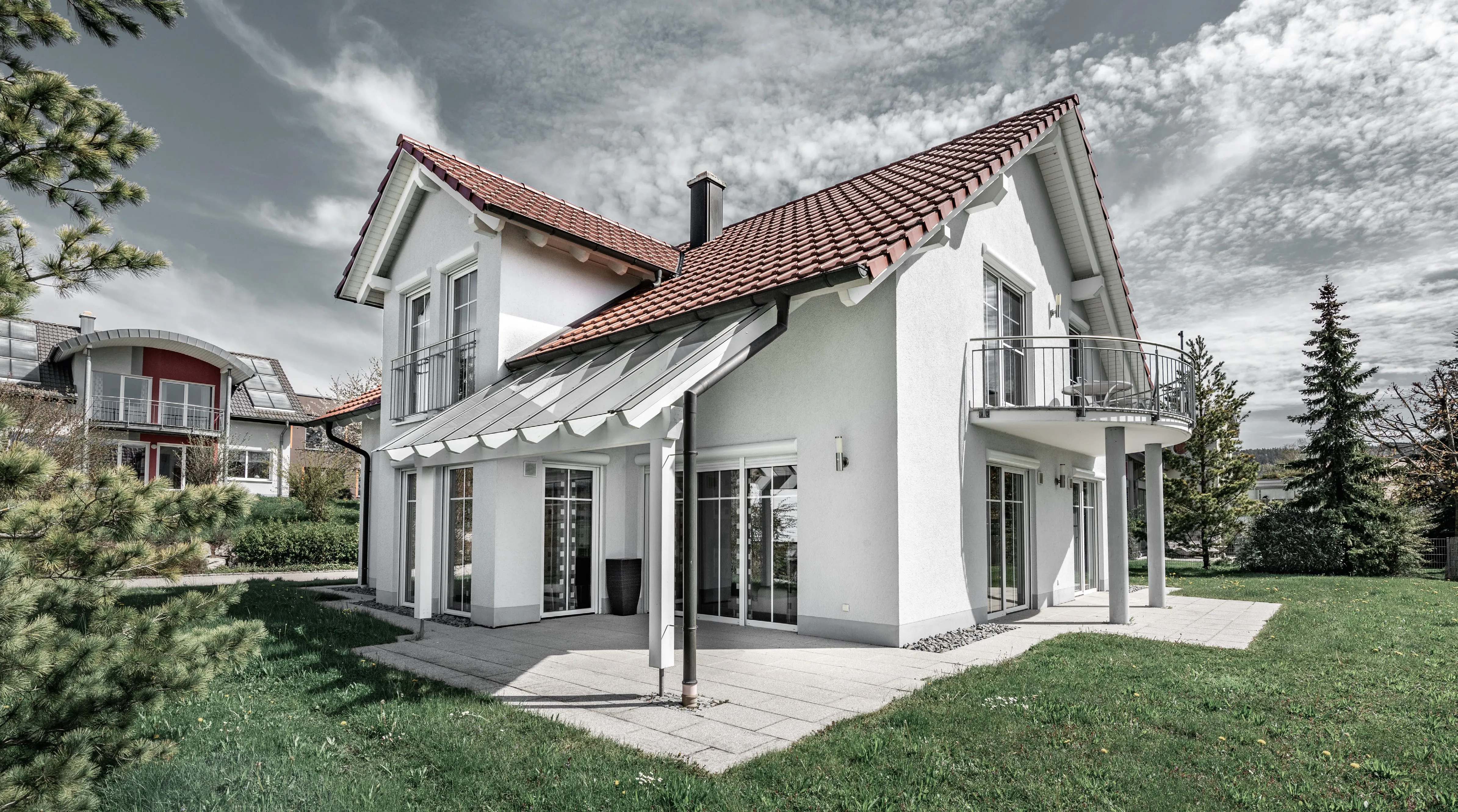 Aussenansicht vom Einfamilienhaus Dimension, gebaut von Hauser Massivbau