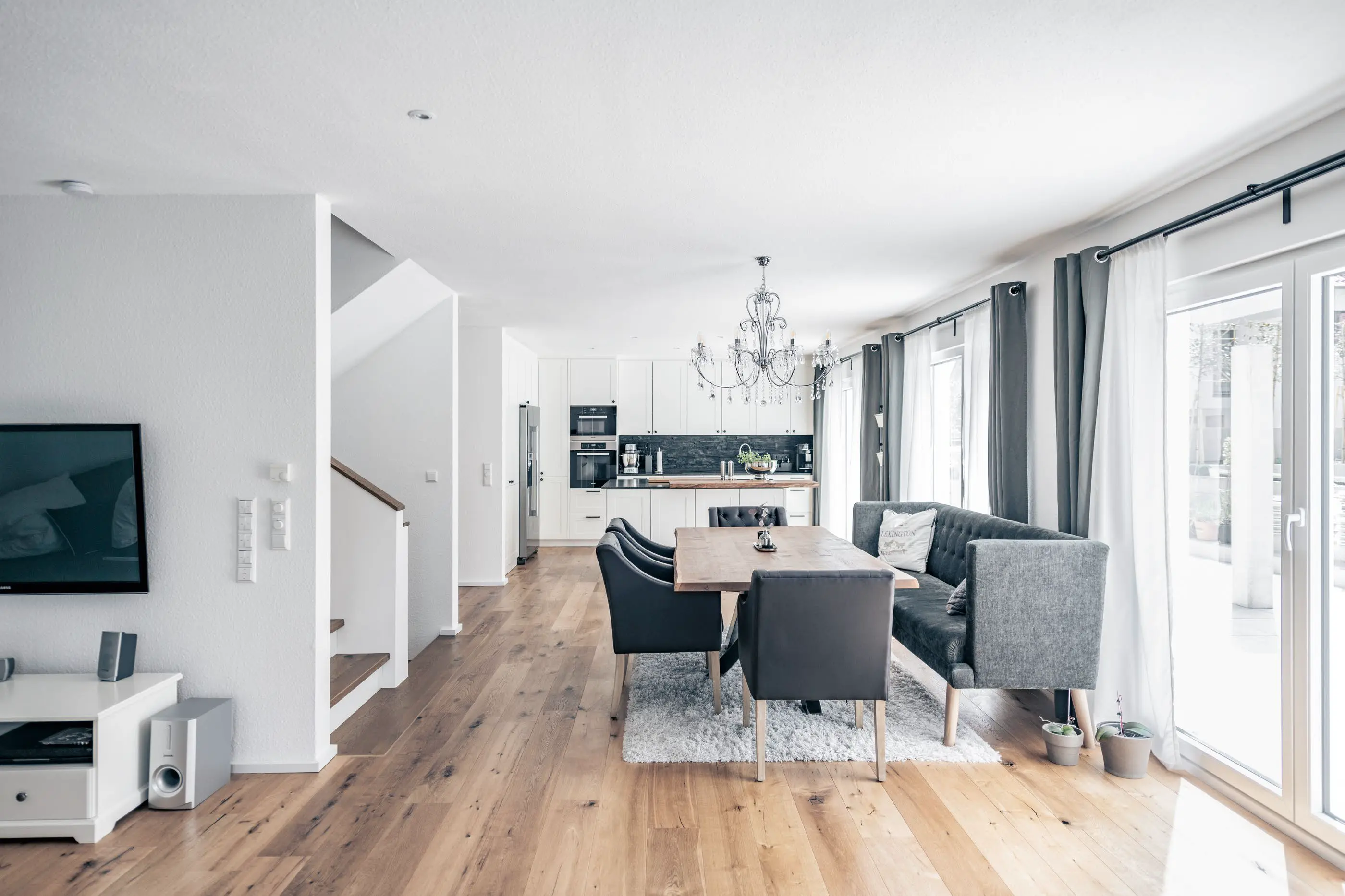 Wohnküche im Einfamilienhaus der Familie Martin-Hähnke, gebaut von Hauser Massivbau 