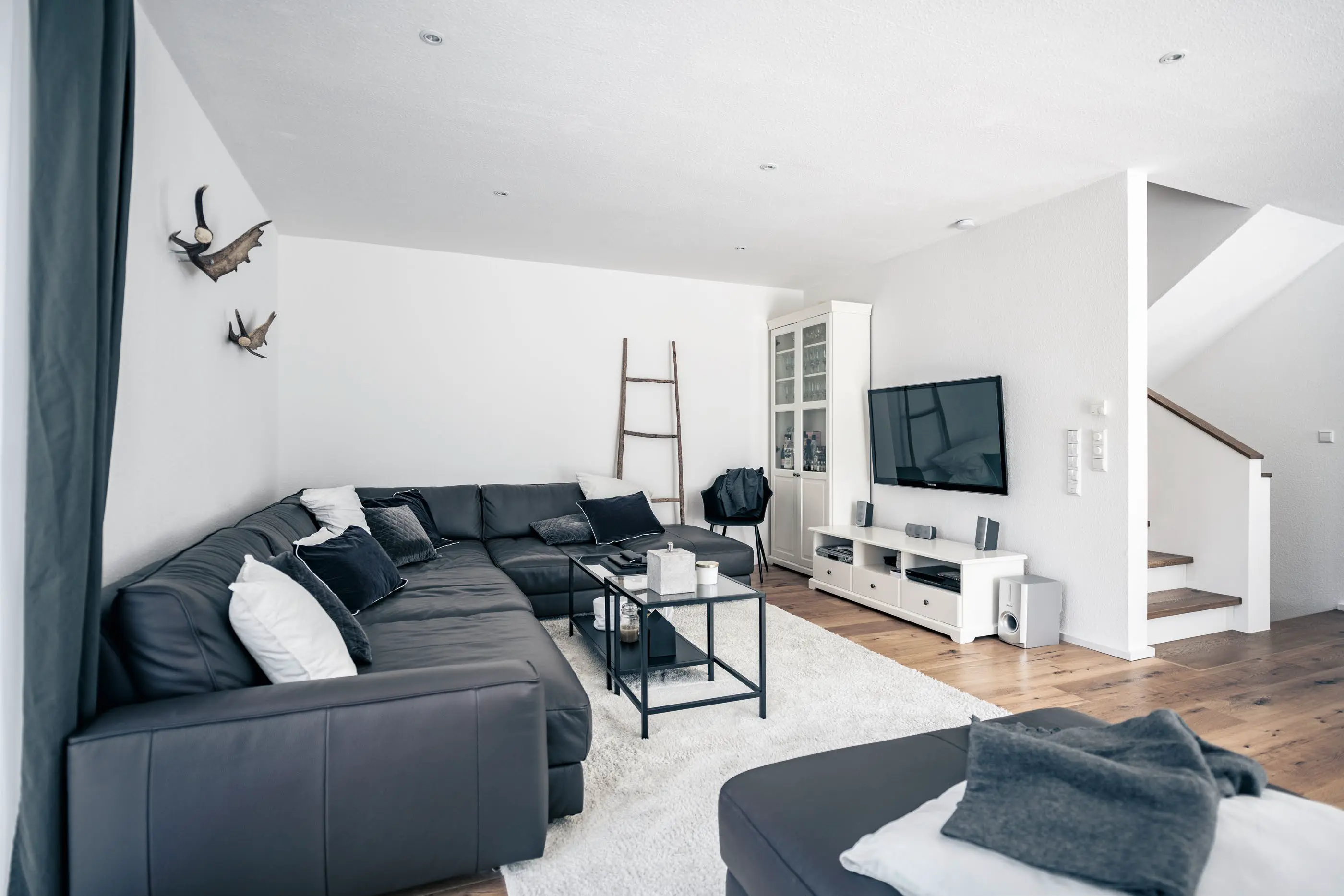 Wohnzimmer im Einfamilienhaus der Familie Martin-Hähnke, gebaut von Hauser Massivbau 