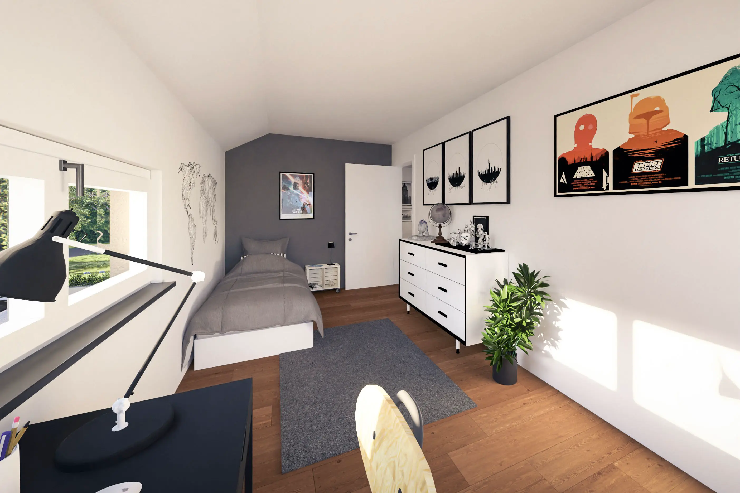 Kinderzimmer im Haus mit Grundstück perfektes perfekt 2, gebaut von Hauser Massivbau 