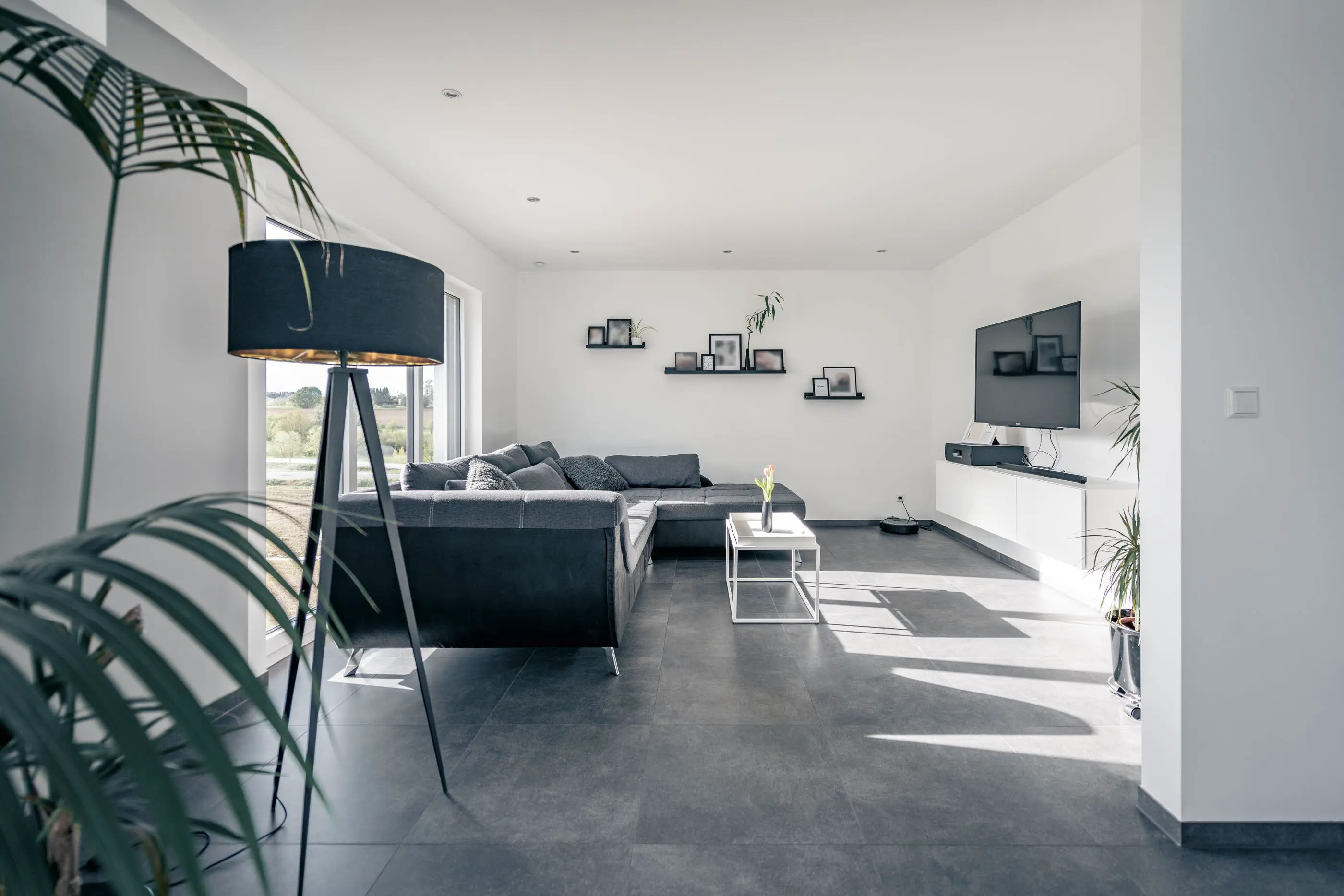 Wohnzimmer im Einfamilienhaus der Familie Lehner-Fischer in Tuttlingen, gebaut von Hauser Massivbau