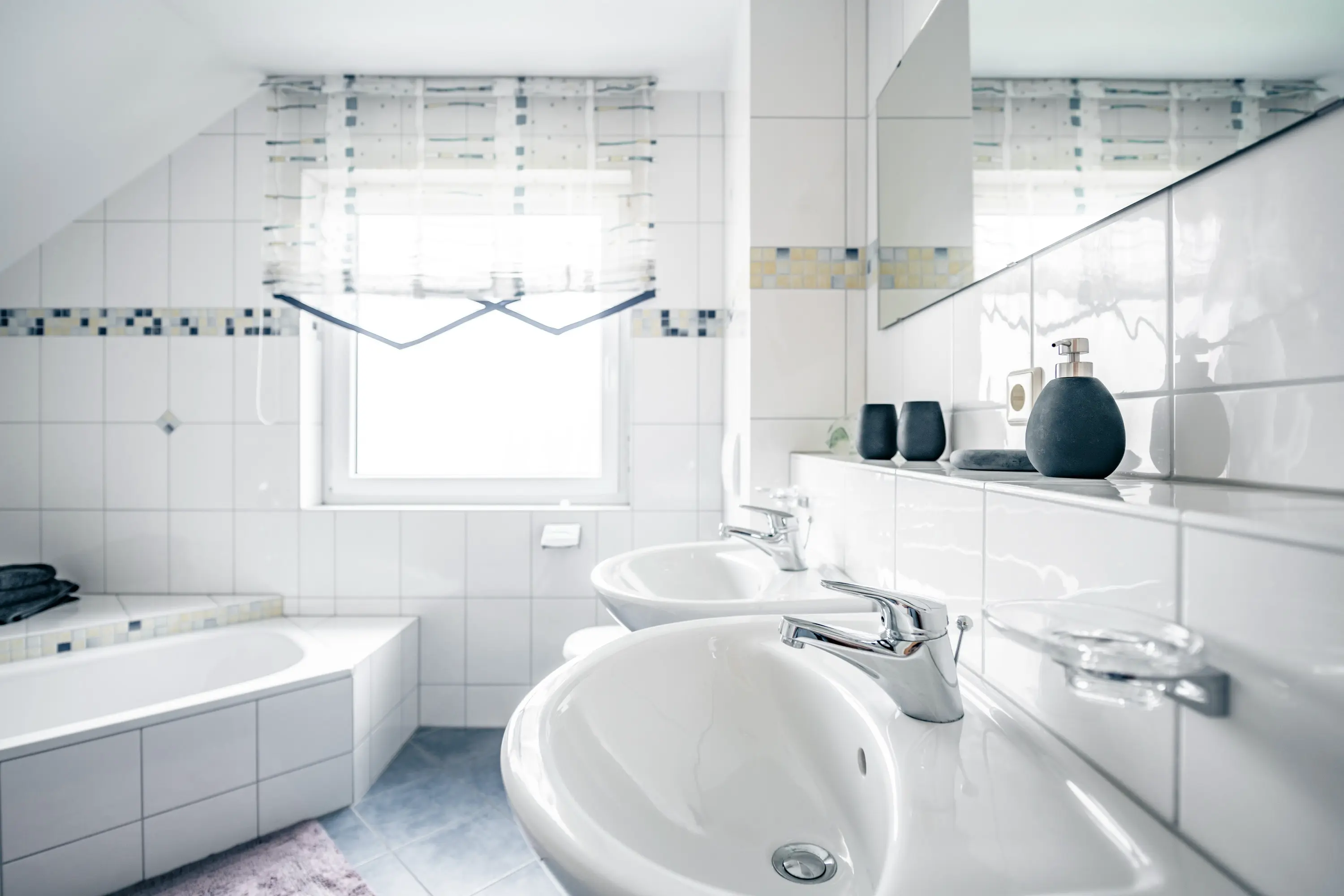 Badezimmer im Einfamilienhaus Basic in Vöhringen, gebaut von Hauser Massivbau