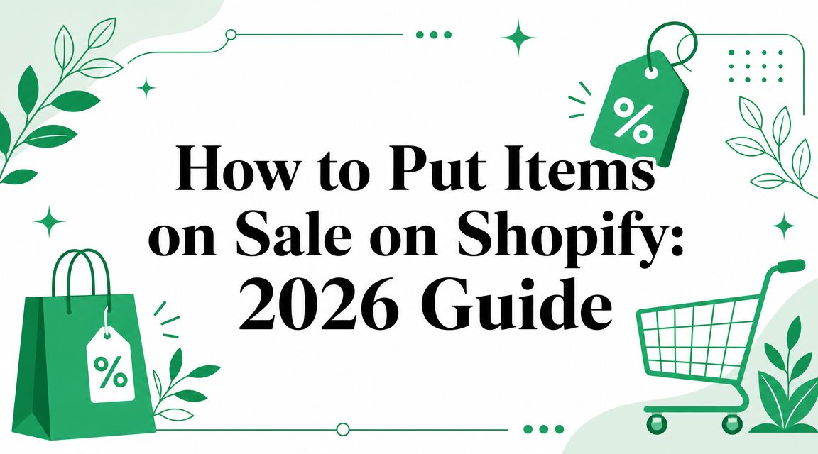 How to Put Items on Sale on Shopify: 2026 Guide