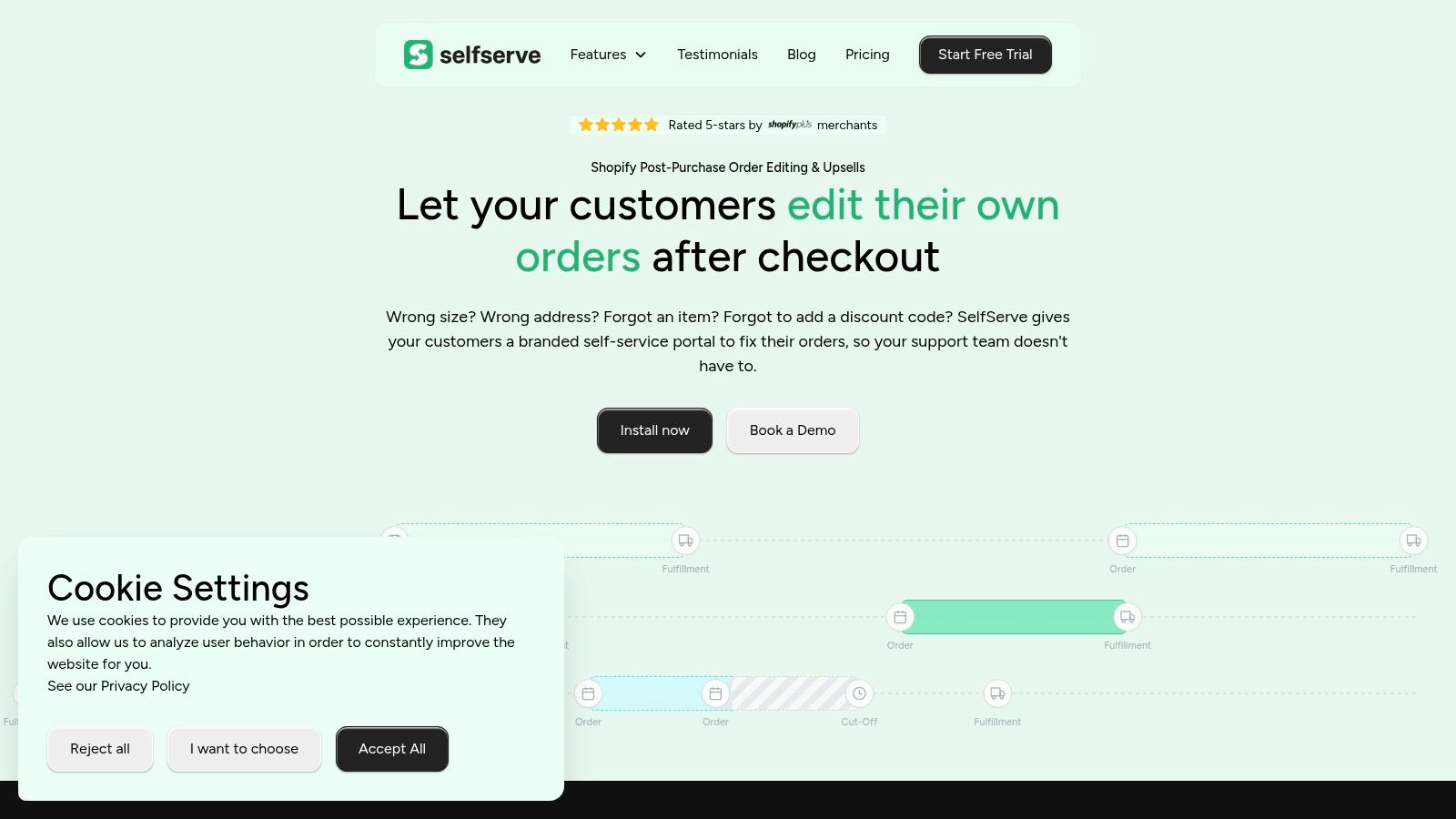 Screenshot from https://getselfserve.com