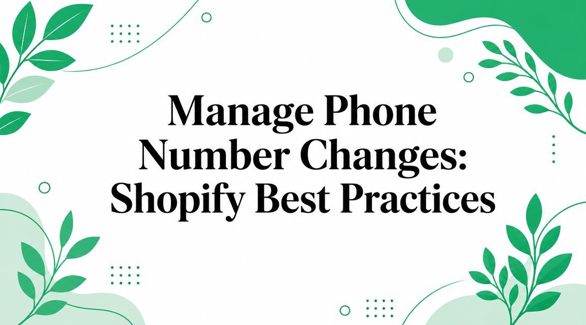 Manage Phone Number Changes: Shopify Best Practices