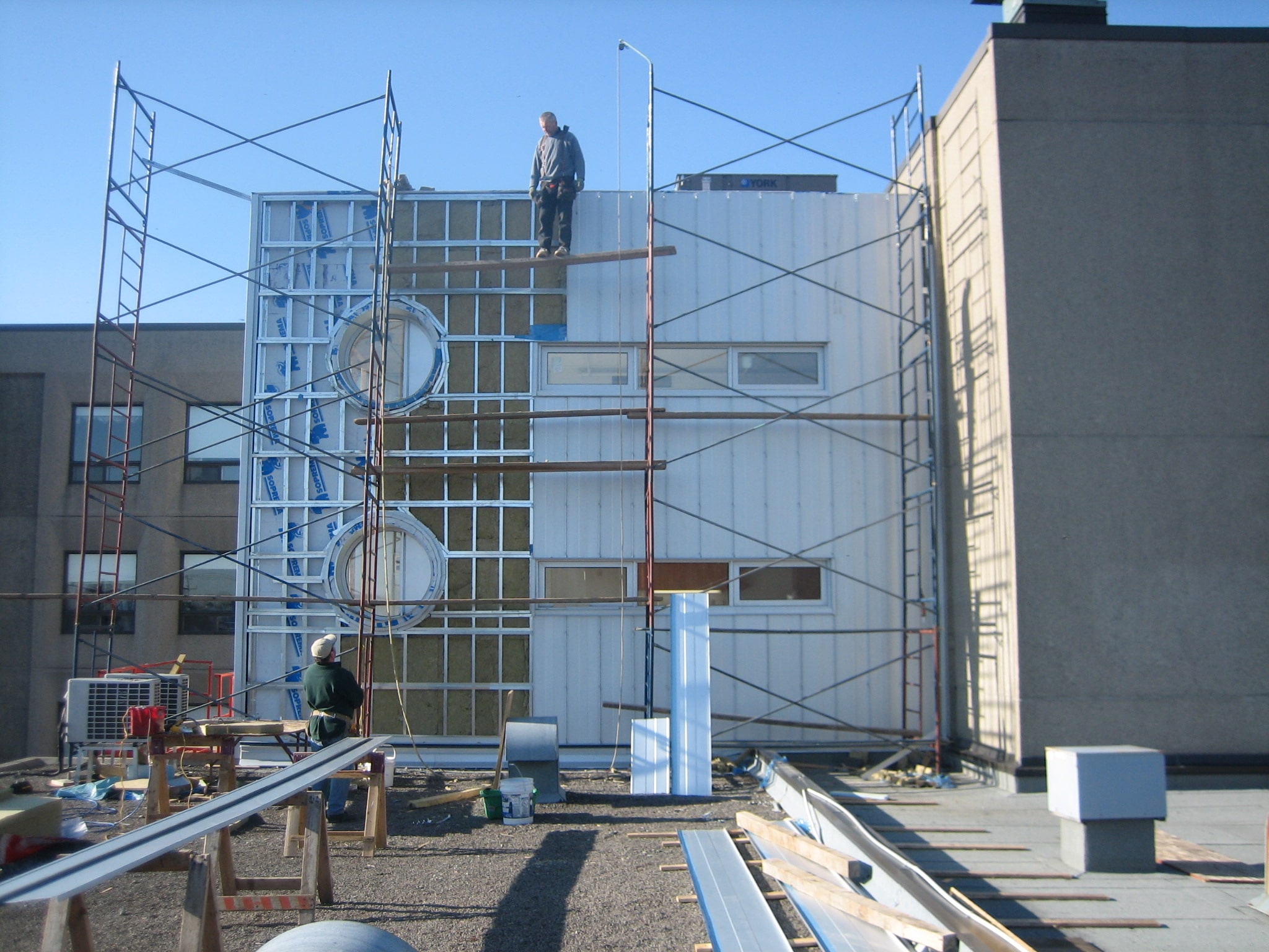 Foundation work in progress at a residential site