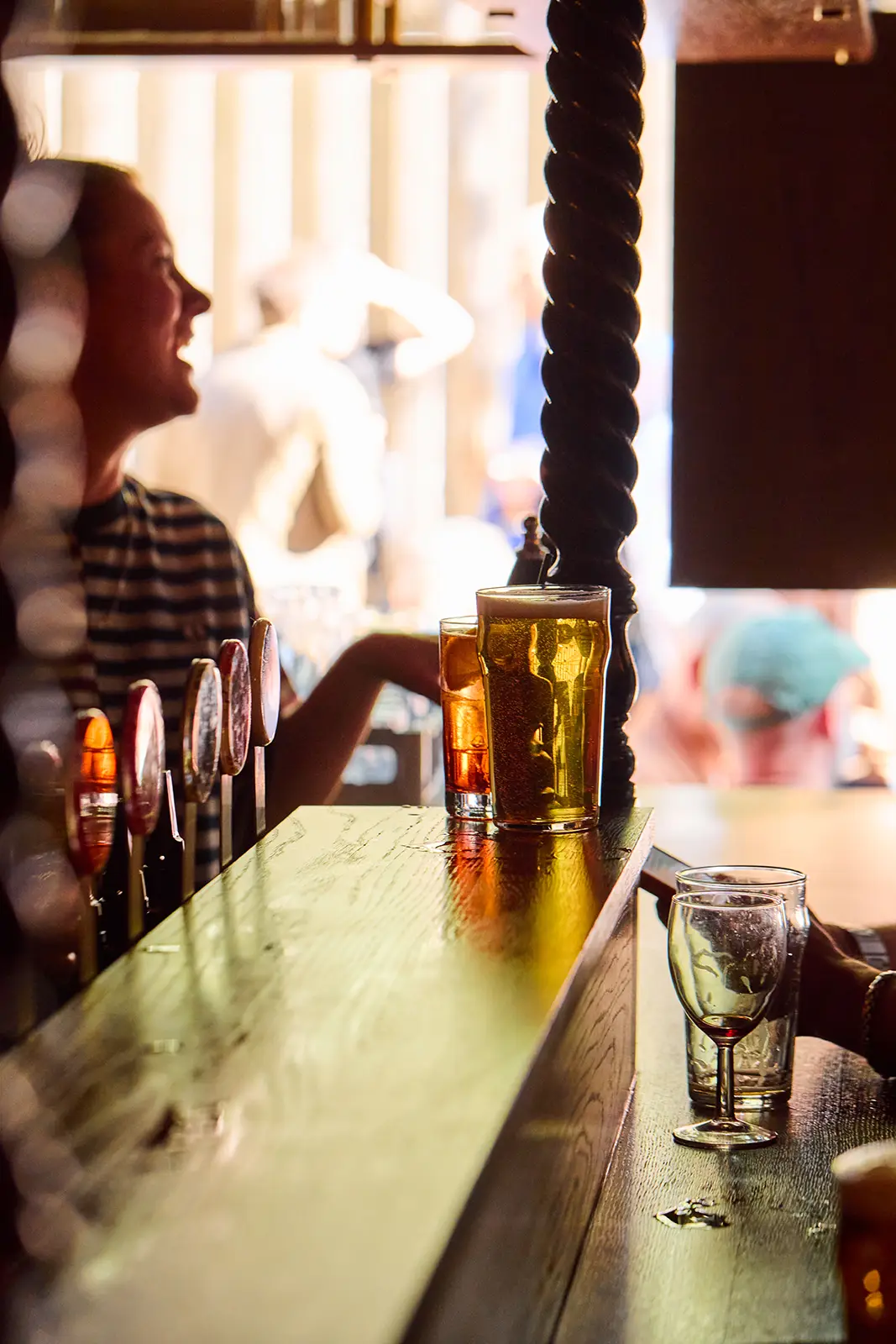 beer on bar counter