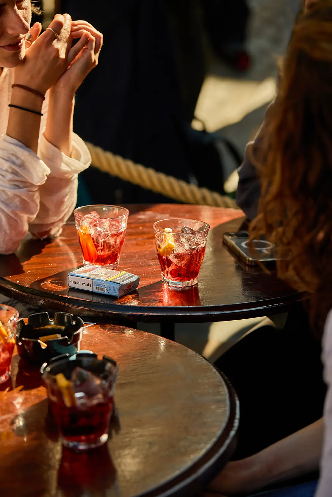 drinks on a table