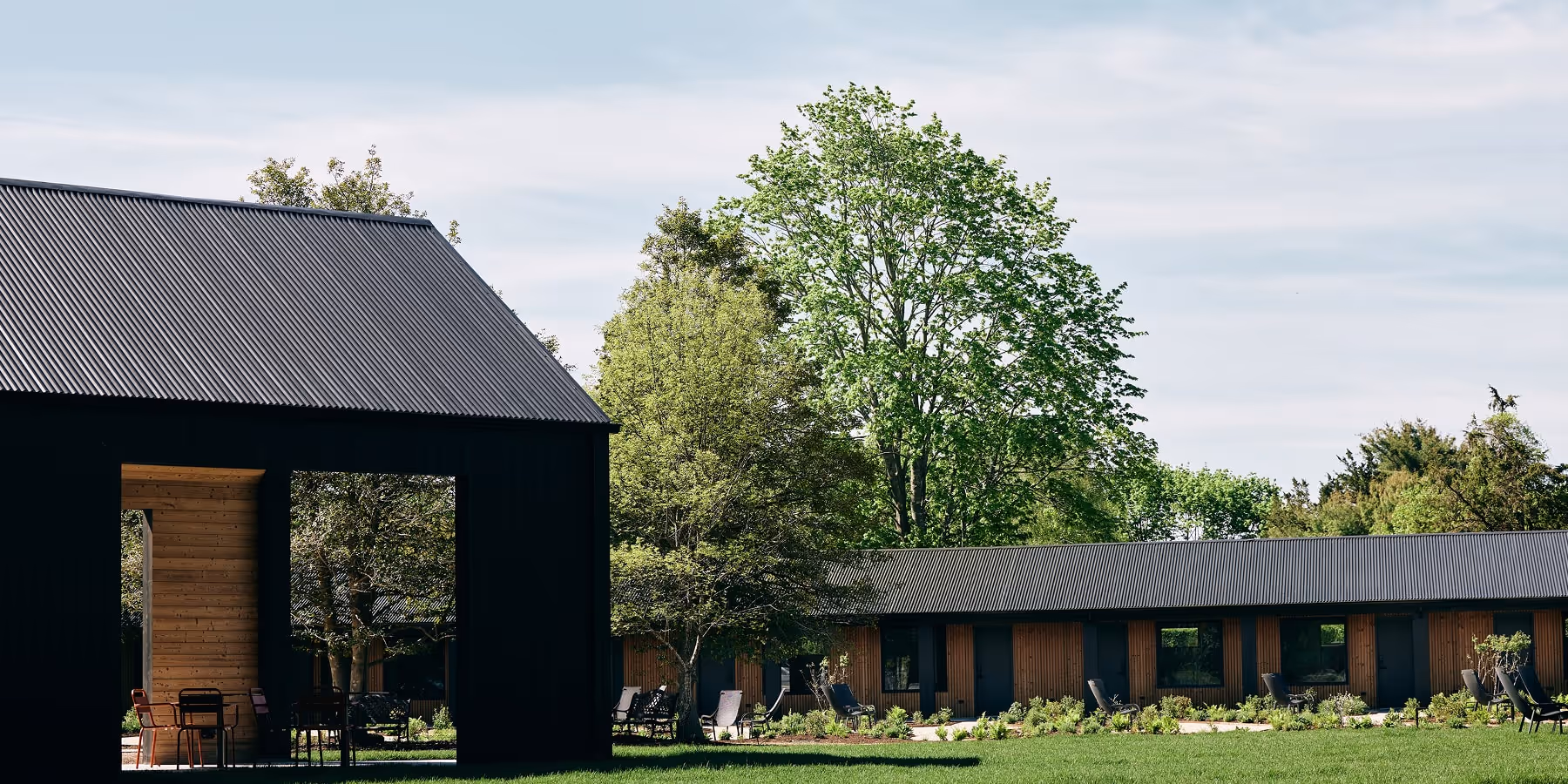Daytime outdoor view of the hotel grounds