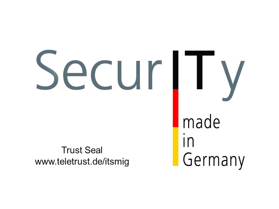 Logo „IT Security made in Germany“ – TeleTrusT Trust Seal