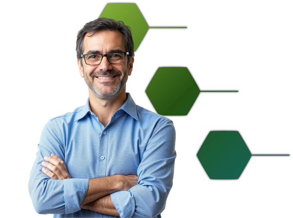 CTA-Bild für IT-Security Implementation mit Person