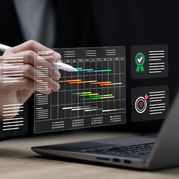 Symbolische Darstellung von Projektplanung innerhalb der IT-Security Implementation