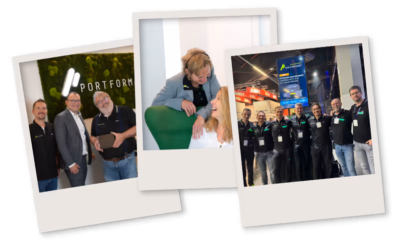 Weitere Team-Momente bei PORTFORMANCE – Collage aus Fotos