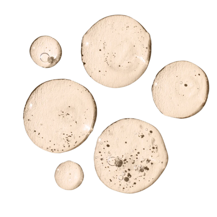 A picture depicting drops of a ceam/serum