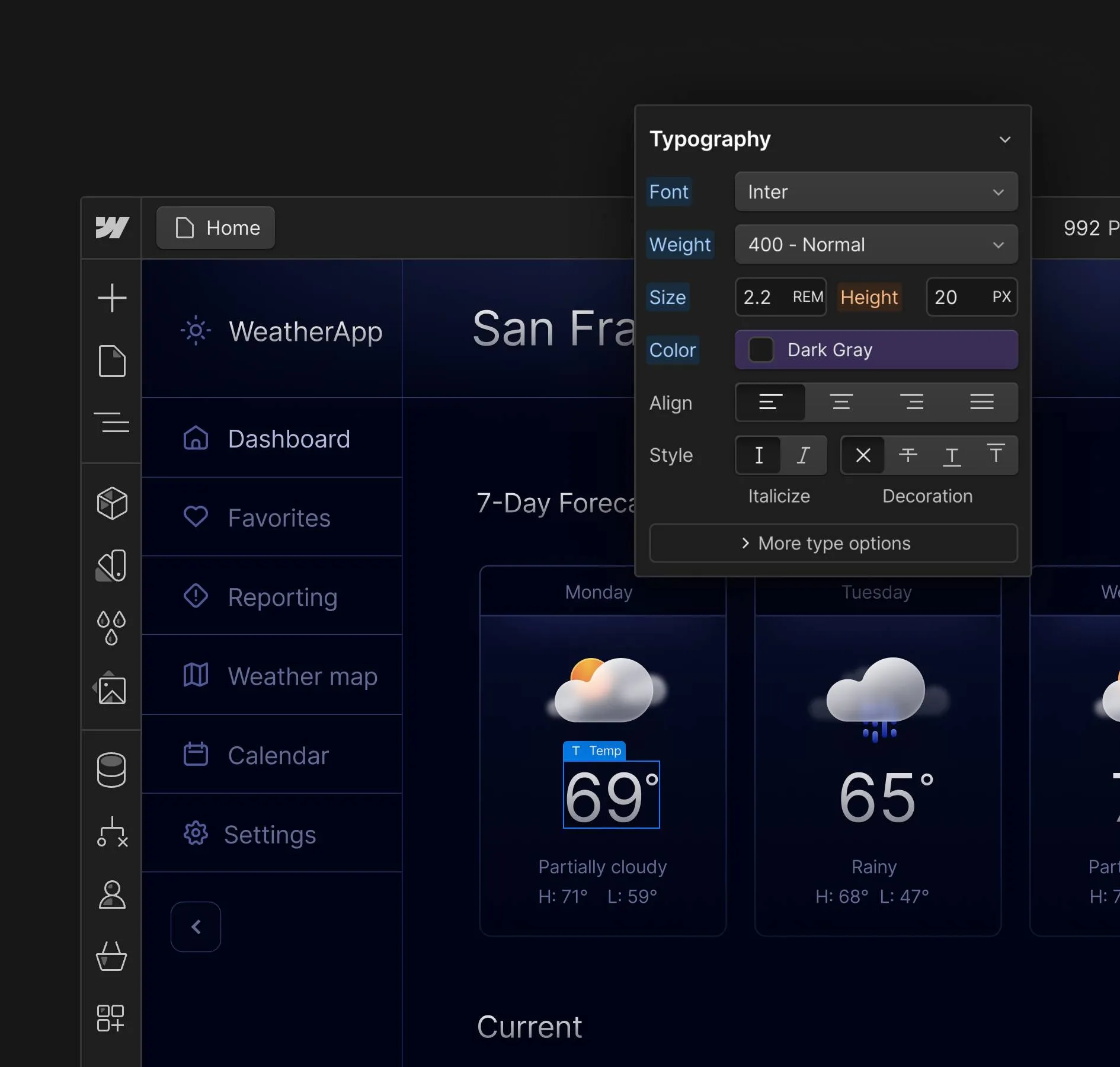 dashboard visual
