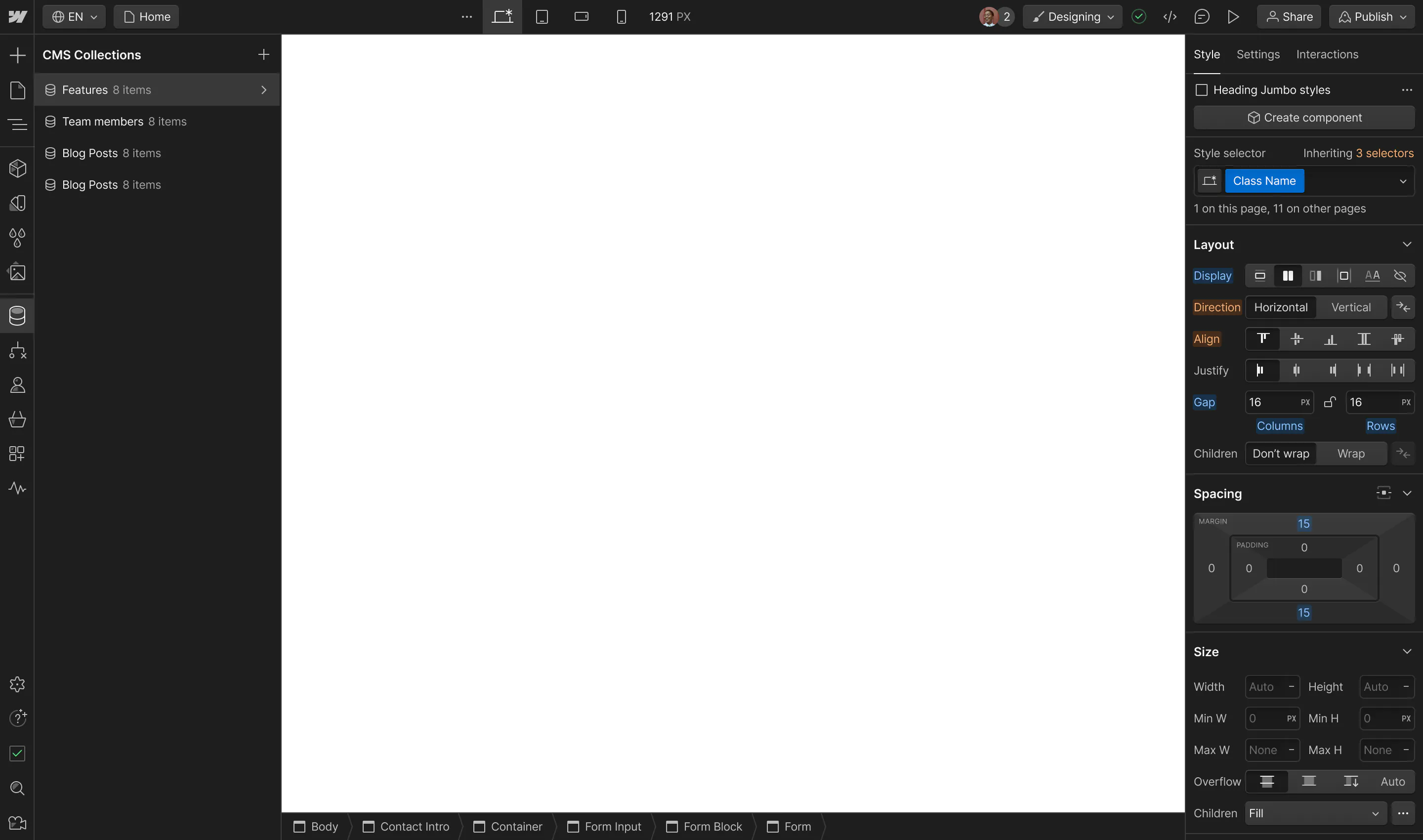 Webflow CMS