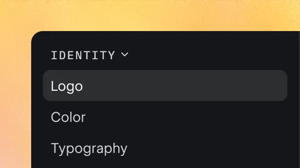 Source user interface component showing brand elements.