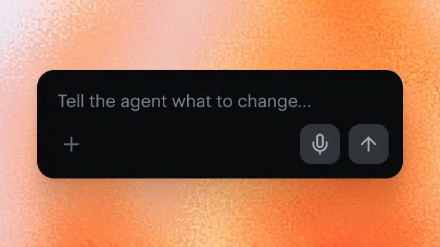 Source user interface component showing a comment to an agent.