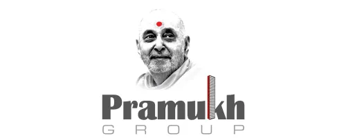 The logo for the pramukh group.