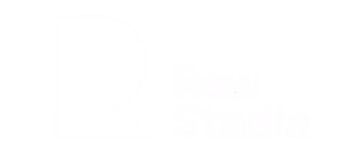 Raw stadia logo white