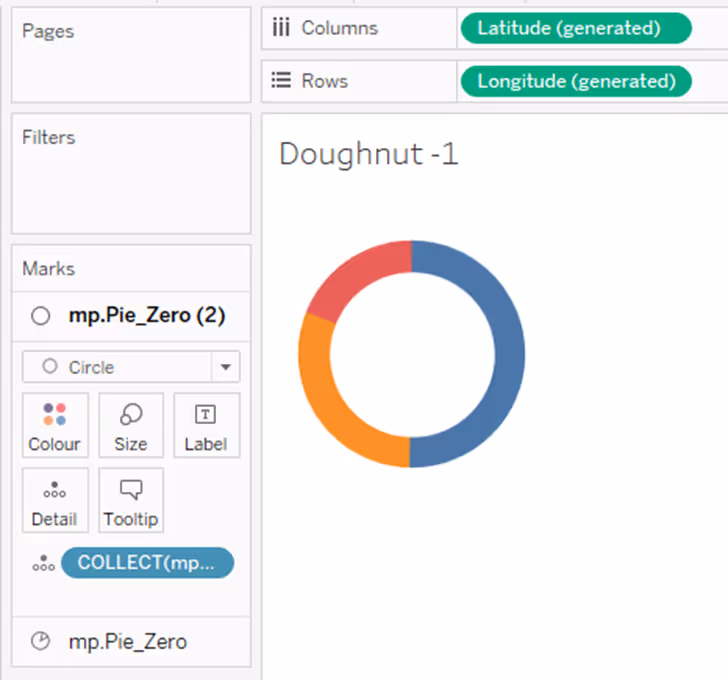 Tableau map layers building a pie chart